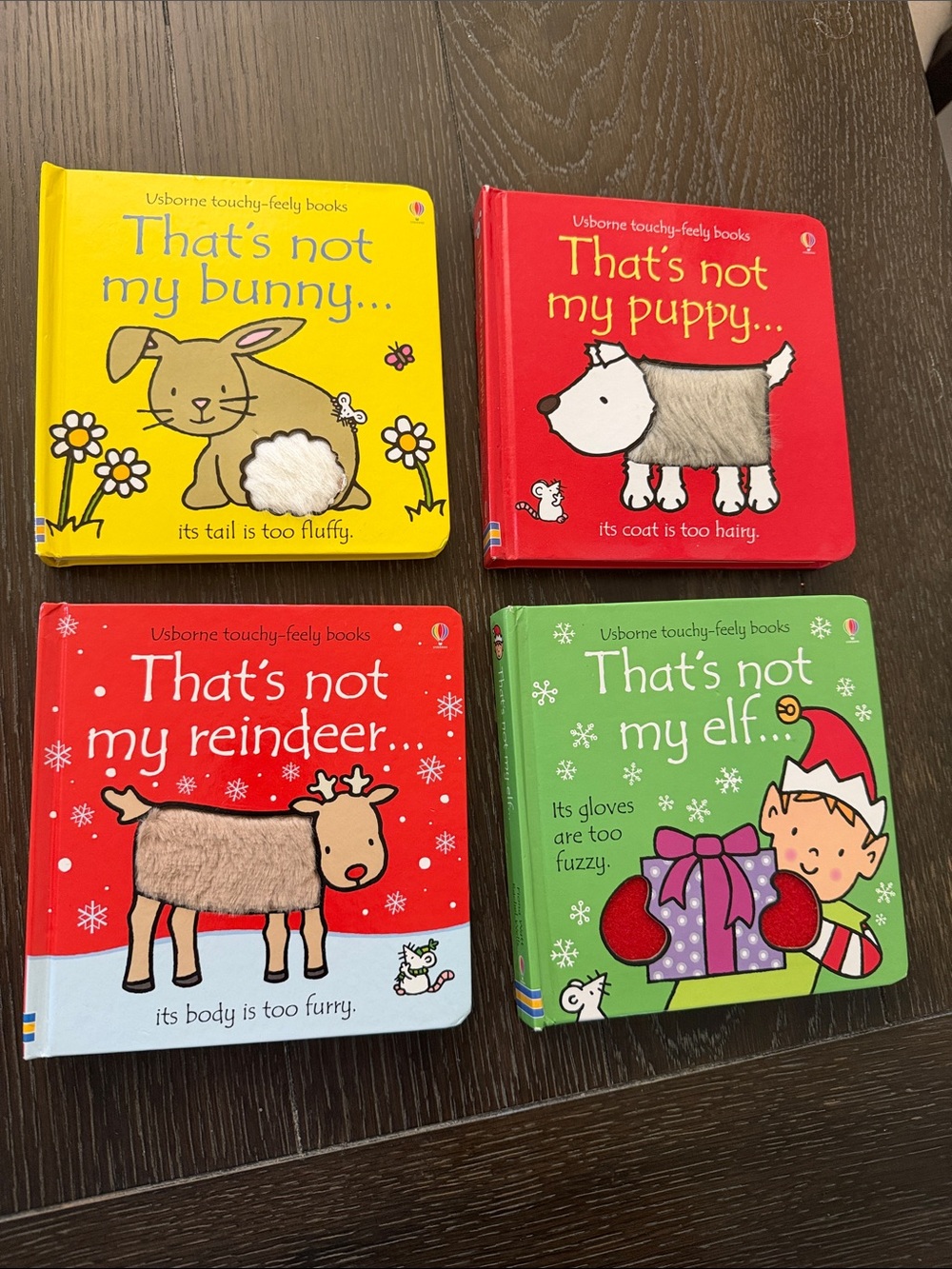 Usborne That’s Not My Bunny Puppy Elf Set of 4 Touchy-Feely Board Books